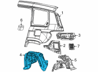 OEM 2021 Jeep Grand Cherokee L FENDER-WHEELHOUSE INNER Diagram - 68376706AG