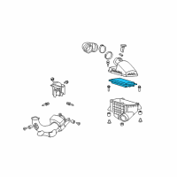 OEM 2009 Acura RDX Air Cleaner Element Diagram - 17220-RWC-A00