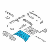 OEM 2009 Nissan Rogue Floor-Rear, Front Diagram - G4512-JM1MA