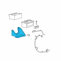 OEM 2001 Ford Expedition Battery Tray Diagram - F65Z-10732-AE