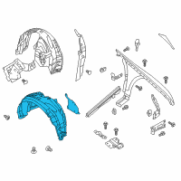 OEM 2015 Lincoln MKS Fender Liner Diagram - DA5Z-16102-A