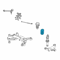 OEM 2002 Lincoln LS Coil Spring Diagram - XW4Z-5560-AA