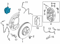 OEM 2020 BMW X6 WHEEL HUB WITH BEARING, FRON Diagram - 31-20-8-098-967