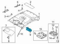 OEM 2021 Hyundai Elantra Lamp Assembly-Vanity, RH Diagram - 92892-3S000-TVN