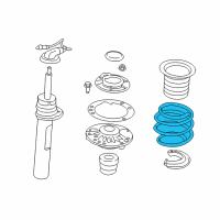 OEM 2020 BMW X2 Front Coil Spring Diagram - 31-33-6-873-386