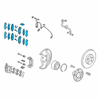 OEM 2020 Honda Passport Set, Front Pad Diagram - 45022-TGS-A00