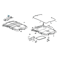 OEM 2004 Pontiac Aztek Lamp Asm-Dome (Incandescent) *Light Opel Gray Diagram - 10267505