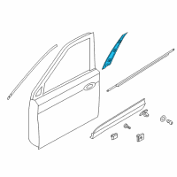 OEM 2014 Hyundai Santa Fe Garnish Assembly-Door Frame RH Diagram - 82260-2W000