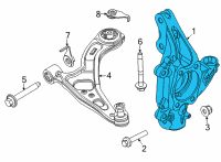 OEM 2021 Ford Mustang Mach-E KNUCKLE - FRONT WHEEL Diagram - LJ9Z-3K185-A