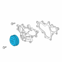 OEM Lexus PULLEY, Water Pump Diagram - 16173-38060