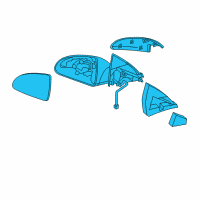 OEM Pontiac Mirror Assembly Diagram - 20833069