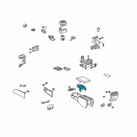 OEM Lexus Hinge Sub-Assy, Console Compartment Door Diagram - 58907-50040