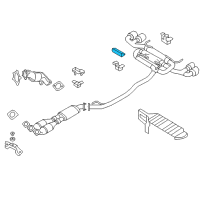 OEM 2017 Nissan GT-R Bracket-Exhaust Mounting Diagram - 20731-JF00A