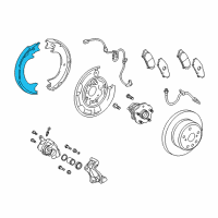 OEM 2016 Toyota Highlander Park Brake Shoes Diagram - 46540-48040