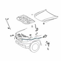 OEM 2015 Toyota Land Cruiser Release Cable Diagram - 53630-60140