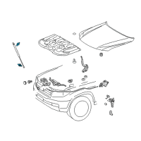 OEM 2021 Toyota Land Cruiser Support Cylinder Bolt Diagram - 68961-12050