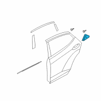 OEM 2013 Hyundai Elantra Moulding Assembly-Rear Door Delta, LH Diagram - 83830-3X001