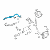 OEM 2019 Dodge Charger Front Catalytic Converter And Pipe Diagram - 68038396AH