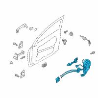 OEM Kia Front Door Latch & Actuator Sub Assembly, Right Diagram - 813214C000