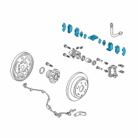 OEM Honda Odyssey Pad Set, Rear Diagram - 43022-SHJ-415