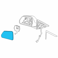 OEM 2010 Cadillac CTS Mirror Glass Diagram - 25828088