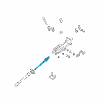 OEM Lincoln Mark LT Upper Shaft Diagram - 7L3Z-3E751-A