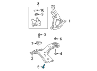 OEM 2022 Lexus NX350 Control Arm Bolt Diagram - 9010512407