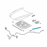 OEM 2020 Lexus LS500 Hood Support Assembly Diagram - 53440-0W410