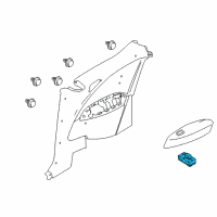 OEM 2013 Nissan Murano Switch Assy-Power Window, Rear Diagram - 25421-1GR0A