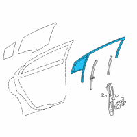 OEM 2018 Chevrolet Cruze Run Weatherstrip Diagram - 84016831