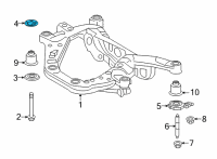 OEM 2022 Toyota Camry Suspension Crossmember Cushion Diagram - 52281-06040