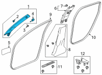 OEM 2022 Acura TLX Garnish, Passenger Side (Alluring Ecru) Diagram - 84109-TGV-A01ZA