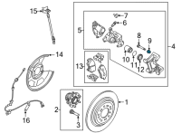 OEM 2015 Kia Sedona Boot-Guide Rod Diagram - 581641H000