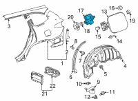 OEM Toyota RAV4 Lock Actuator Diagram - 77030-0R010