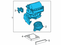 OEM 2017 Toyota Mirai Blower Assembly Diagram - 87130-62030