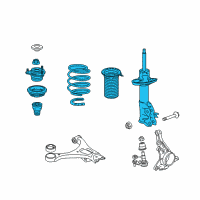 OEM 2008 Honda Civic Shock Absorber Assembly, Left Front Diagram - 51602-XVJ-000