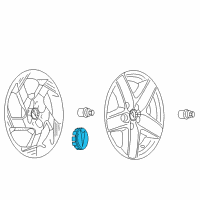 OEM Pontiac Vibe Hub Cap Diagram - 20835338