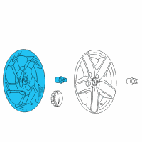 OEM 2007 Pontiac G5 Wheel TRIM COVER Assembly (15") Diagram - 9593531