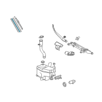 OEM 2014 Lexus LS460 Wiper Rubber, Right Diagram - 85214-42050