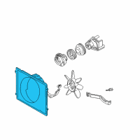 OEM 2000 Toyota Tundra Fan Shroud Diagram - 16711-07040