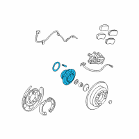 OEM Kia Sedona Rear Wheel Hub Assembly Diagram - 527104D100