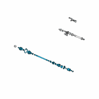 OEM 2004 Honda Civic Driveshaft Assembly, Driver Side Diagram - 44306-S5T-A50