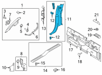 OEM 2021 Ford F-150 PANEL - TRIM Diagram - ML3Z-18278D12-AA