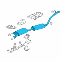 OEM 2016 Acura MDX Muffler, Exhaust Diagram - 18307-TZ5-A11