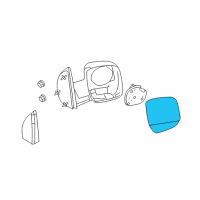 OEM 2008 Ford E-250 Mirror Glass Diagram - 7C2Z-17K707-A