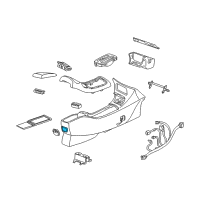 OEM 2002 Buick Regal Console Asm-Front Floor Lower *Gray Diagram - 10332458