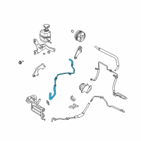 OEM 2006 Lexus RX330 Power Steering Return Tube Sub-Assembly Diagram - 44406-0E011