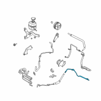 OEM Lexus RX330 Power Steering Return Tube Assembly Diagram - 44420-48050