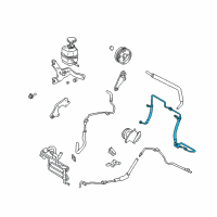 OEM 2006 Lexus RX330 Power Steering Pressure Feed Tube Assembly Diagram - 44410-48121