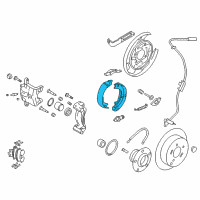 OEM 2011 Hyundai Tucson Shoe & Lining Kit-Rear Parking Brake Diagram - 58305-2SA30